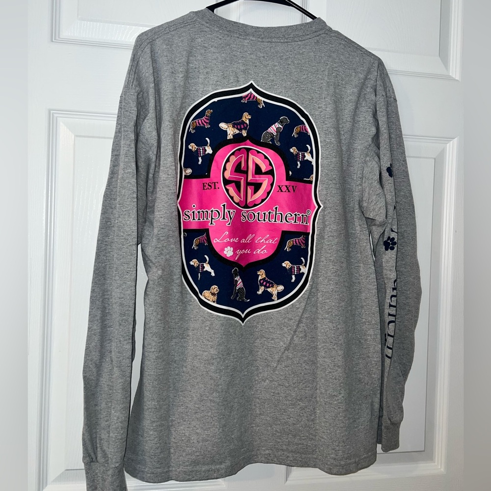 Simply Southern Dog Long Sleeve size L